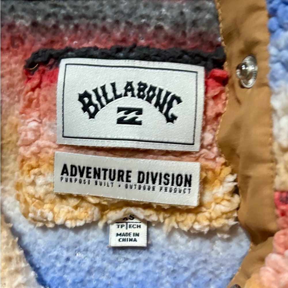 ⭐️Billabong A/Div Switchback Mock Neck Pullover Sweatshirt Striped XS- NWOT - Picture 7 of 13